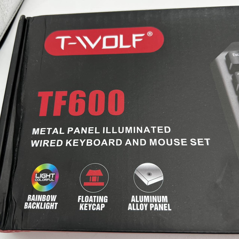 Tf600 Keyboard کیبورد و ماوس گیمینگ تی ولف مدل TF_600 - پنج پلاس